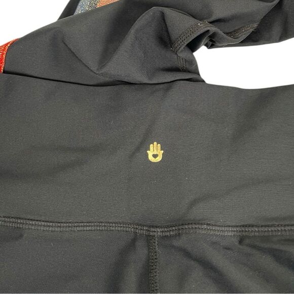 Spiritual Gangster metallic Sparkle High Waist 7/8 Leggings Glitter Stripe Small - Picture 4 of 10